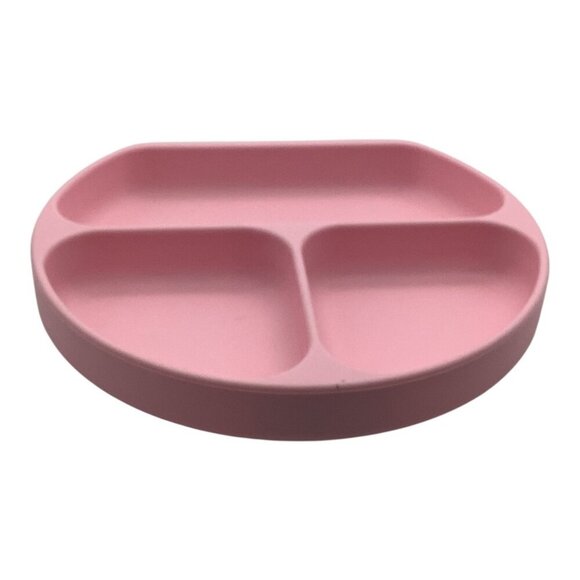 Bumkins Silicone Grip Divided Plate For Babies & Toddlers Pink Suction Base - Picture 11 of 11